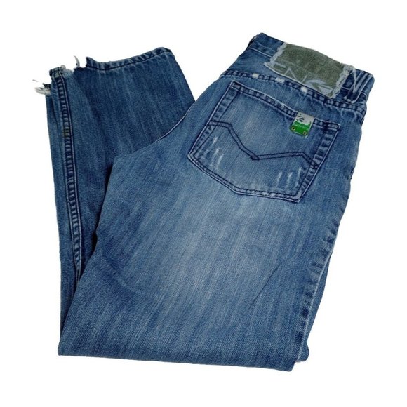 Energie Tony Champo Worn Out & Distressed Blue Jeans Straight Men's 31x34 (30x30 - Picture 1 of 14